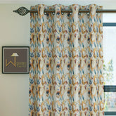 Fabrahome Light Filtering 4.5 Ft Holland Fabric Window Curtain ( Beige ) - Wooden Twist UAE
